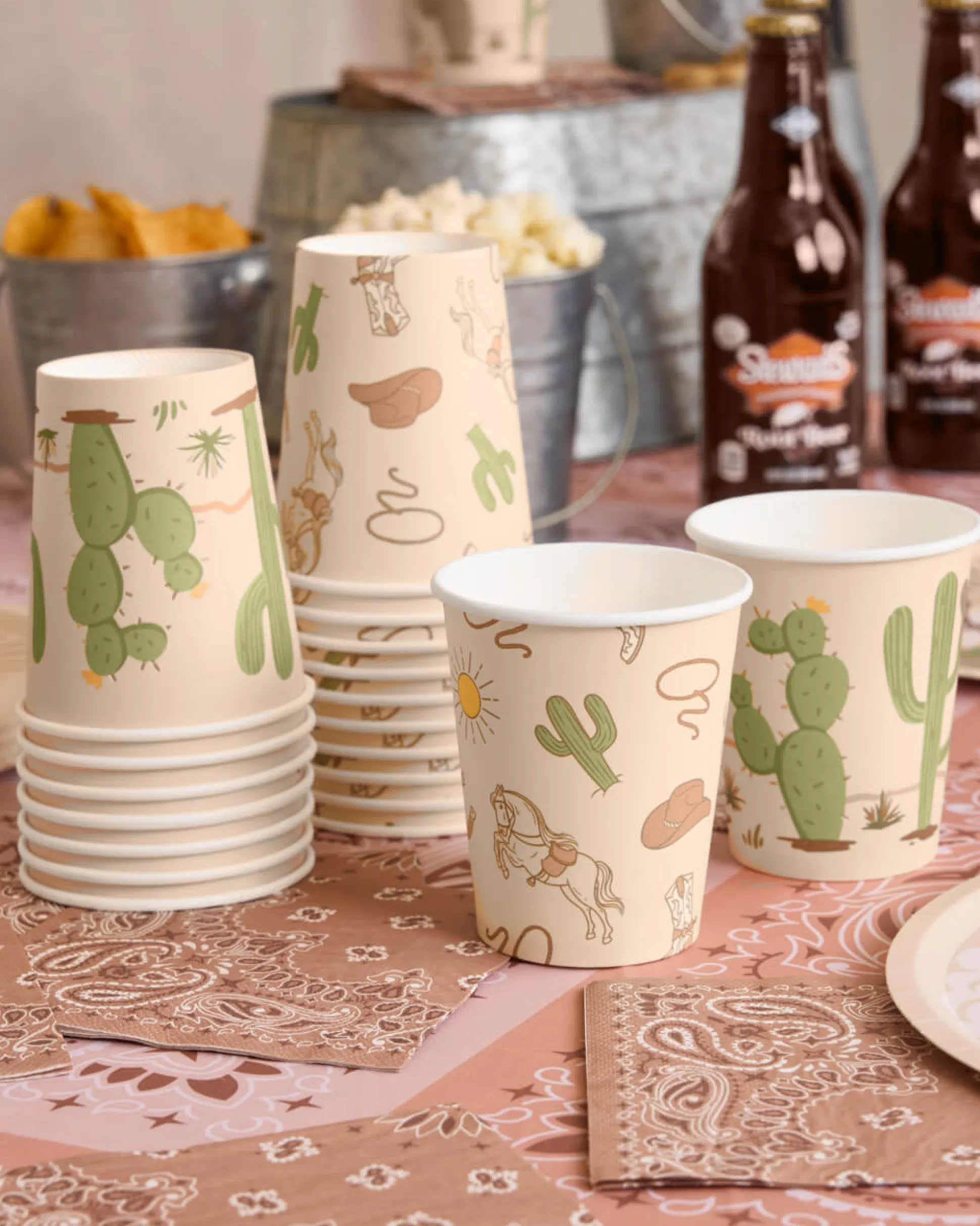 Wild Wild West Cups, Pack of 24