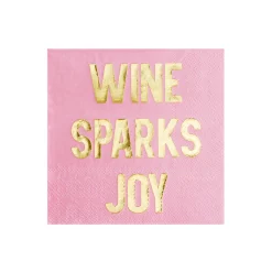 Wine Sparks Joy Witty Cocktail Napkins, Pack of 20