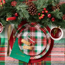 Winter Plaid Large Plates (10 per pack)