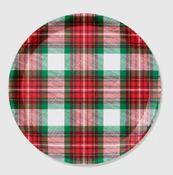 Winter Plaid Large Plates (10 per pack)