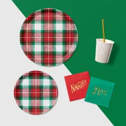 Winter Plaid Small Plates (10 per pack)