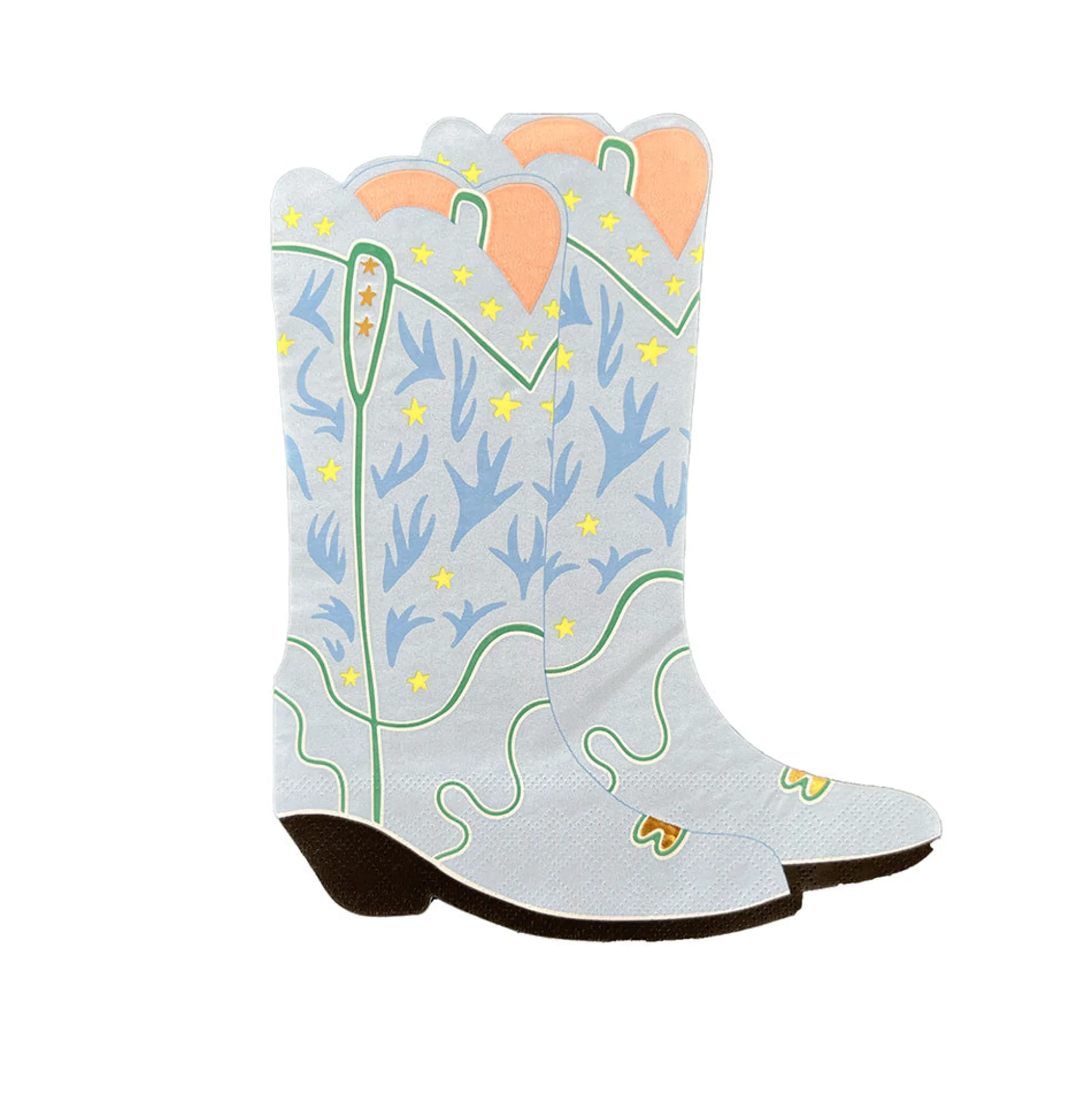 Yeehaw Large "Boots" Napkins, Pack of 16