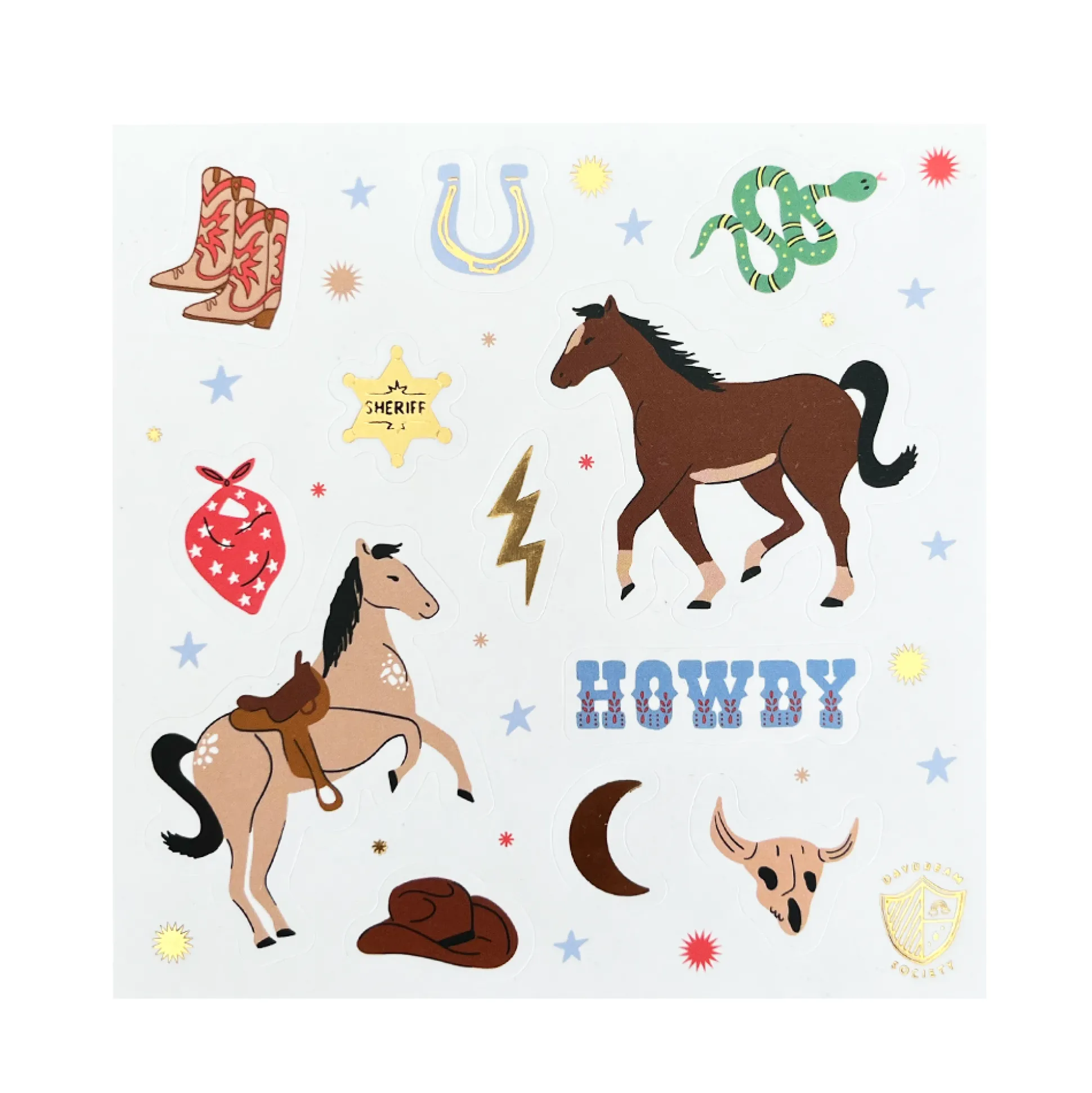 Yeehaw Sticker Set, Pack of 4 Sheets