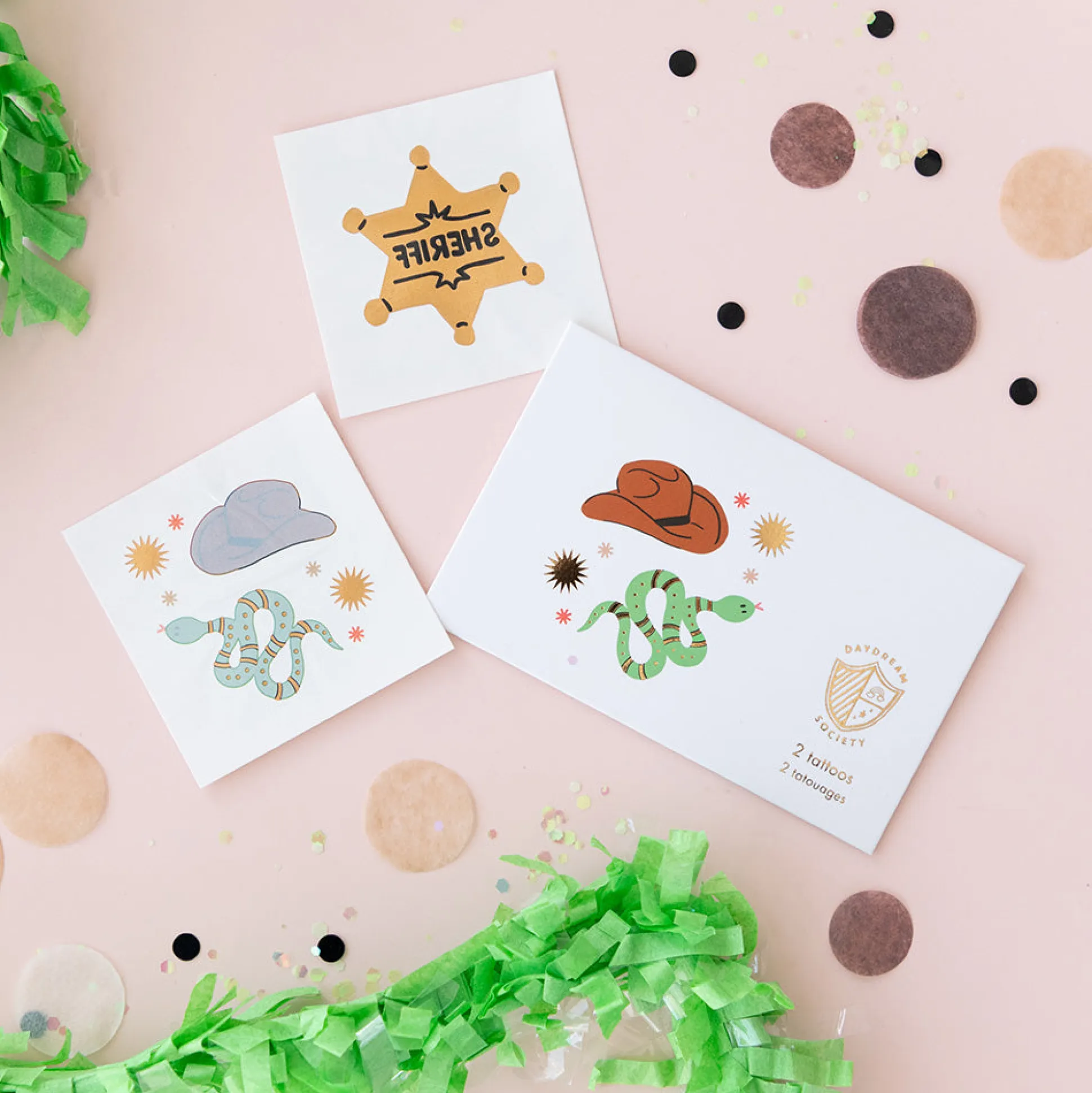 Yeehaw Temporary Tattoos, Pack of 2