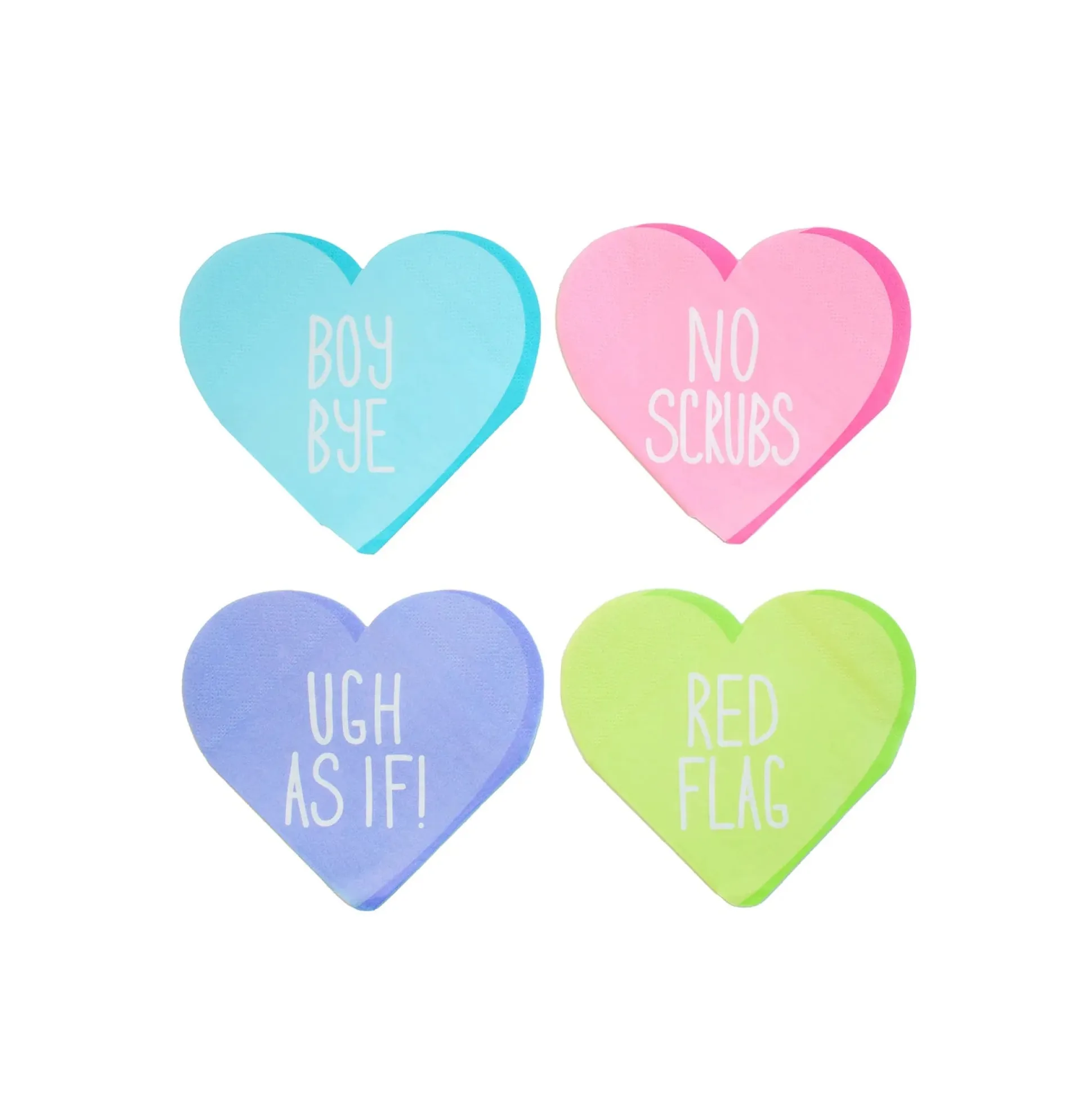 Y2K Candy Hearts Cocktail Napkins