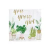 You Grow Girl Witty Cocktail Napkins, Pack of 20