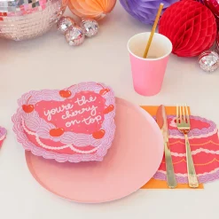 You're The Cherry On Top Die Cut Cake Large Napkins, Pack of 16